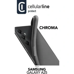 Husa Spate Cellularline Chroma pentru Samsung Galaxy A25 Negru
