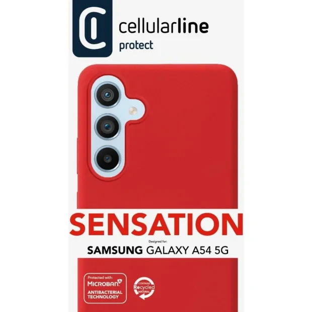 Husa Spate Cellularline Sensation pentru Samsung Galaxy A54 5G Rosu