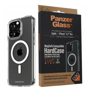 Husa Spate PanzerGlass D30 Hard Case MagSafe Compatible pentru iPhone 15 Pro Max Transparent