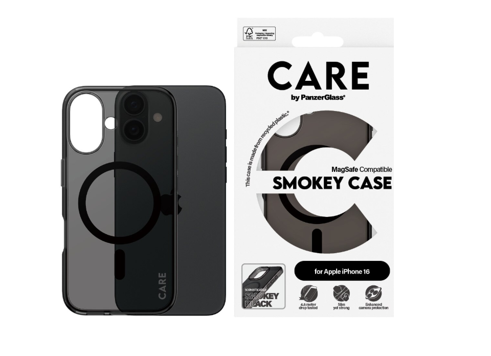 Husa Spate PanzerGlass Hard Care MagSafe pentru iPhone 16 Fumuriu thumb