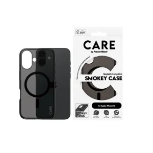 Husa Spate PanzerGlass Hard Care MagSafe pentru iPhone 16 Fumuriu
