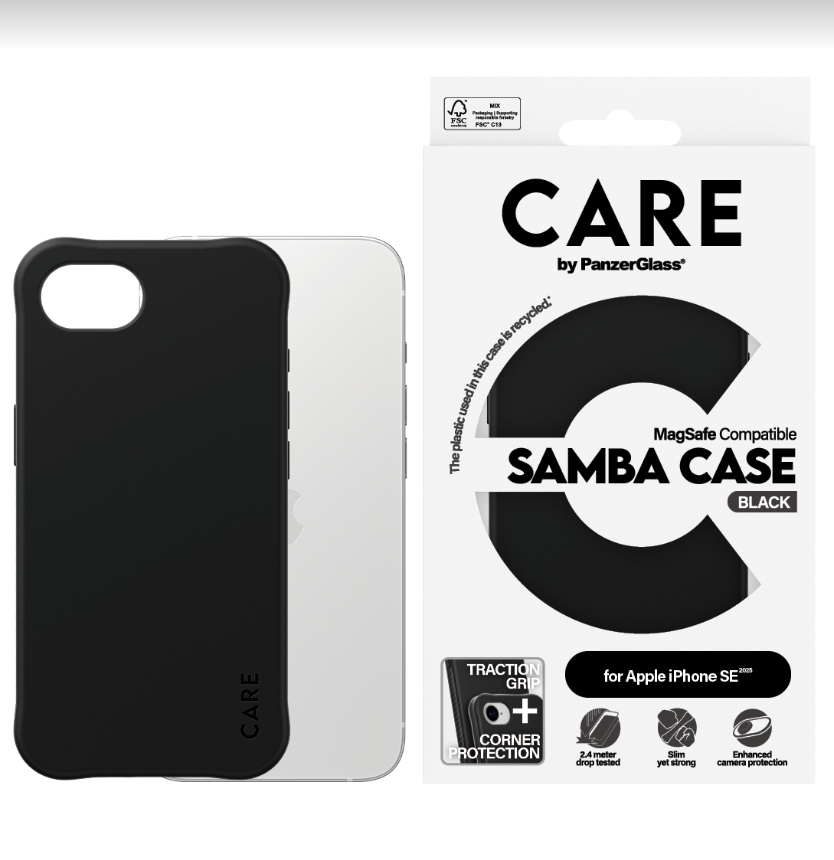Husa Spate PanzerGlass Hard Care MagSafe pentru iPhone 16e Negru thumb