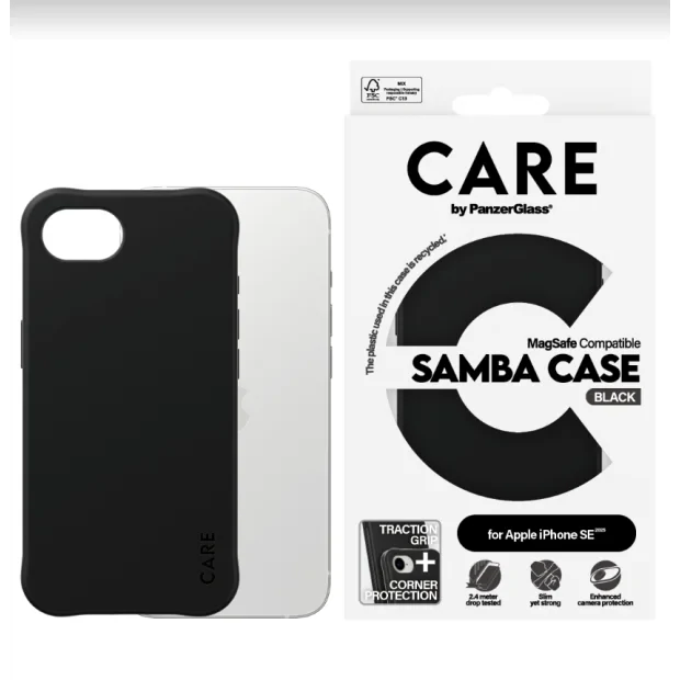 Husa Spate PanzerGlass Hard Care MagSafe pentru iPhone 16e Negru
