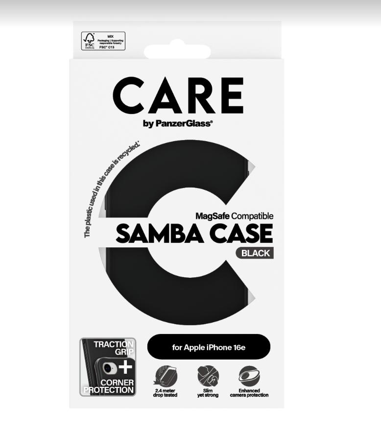 Husa Spate PanzerGlass Hard Care MagSafe pentru iPhone 16e Negru thumb