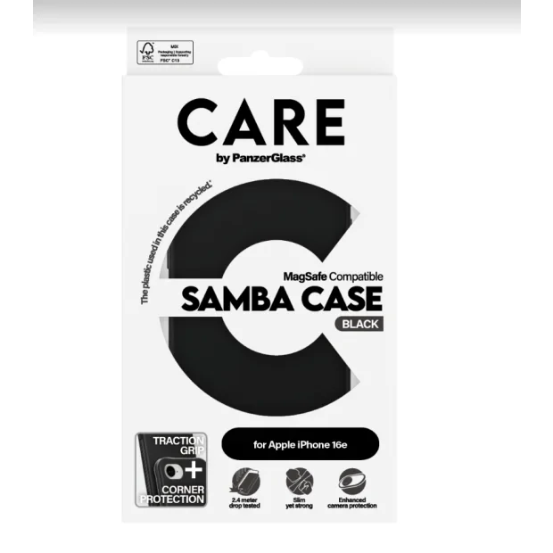 Husa Spate PanzerGlass Hard Care MagSafe pentru iPhone 16e Negru