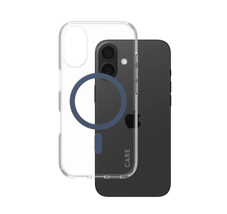 Husa Spate PanzerGlass Hard Care pentru iPhone 16 Transparent/Albastru thumb