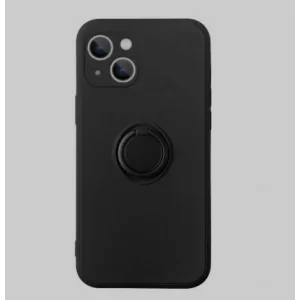 Husa Spate Silicon Finger Grip pentru iPhone 15 Bulk Negru