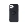 Husa Spate Silicon Finger Grip pentru iPhone 15 Pro Max Bulk Negru