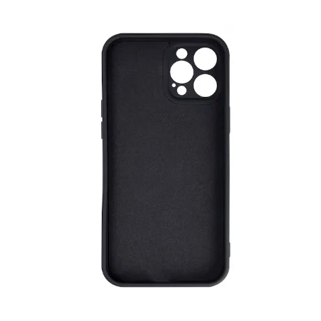 Husa Spate Silicon Finger Grip pentru iPhone 15 Pro Max Bulk Negru
