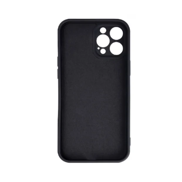 Husa Spate Silicon Finger Grip pentru iPhone 15 Pro Max Bulk Negru