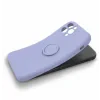Husa Spate Silicon Finger Grip pentru iPhone 15 Pro Max Bulk Roz/Mov