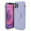 Husa Spate Silicon Finger Grip pentru iPhone 15 Pro Max Bulk Roz/Mov