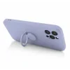 Husa Spate Silicon Finger Grip pentru iPhone 15 Pro Max Bulk Roz/Mov