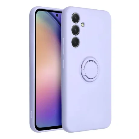 Husa Spate Silicon Finger Grip pentru Samsung A15 5G Bulk Roz/Mov