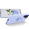 Husa Spate Silicon Finger Grip pentru Samsung S24 Ultra Bulk Roz/Mov