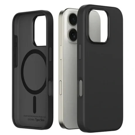 Husa Spate Araree Aero Typo Skin MagSafe pentru iPhone 16 Pro AR20-02117A Negru