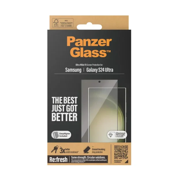 Folie Sticla PanzerGlass UWF pentru Samsung Galaxy S24 Ultra cu aplicator