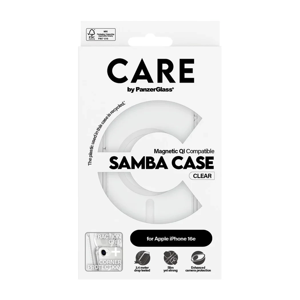 Husa Spate PanzerGlass Hard Care MagSafe pentru iPhone 16e Transparent thumb