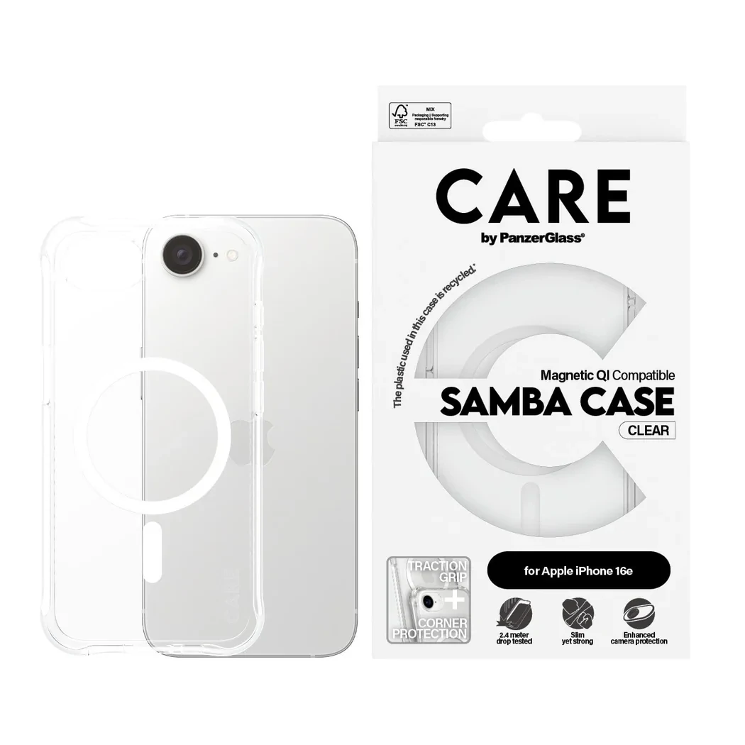 Husa Spate PanzerGlass Hard Care MagSafe pentru iPhone 16e Transparent thumb