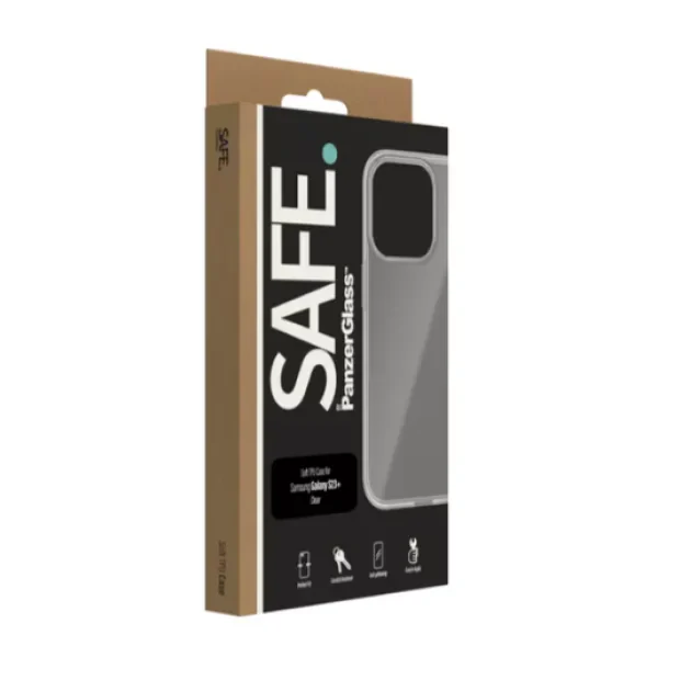 Husa Spate PanzerGlass Silicon Case Safe pentru Samsung Galaxy S23 Plus Transparent