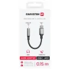 Adaptor Audio Swissten Usb-C la Jack 3.5mm 0.12m Negru/Gri
