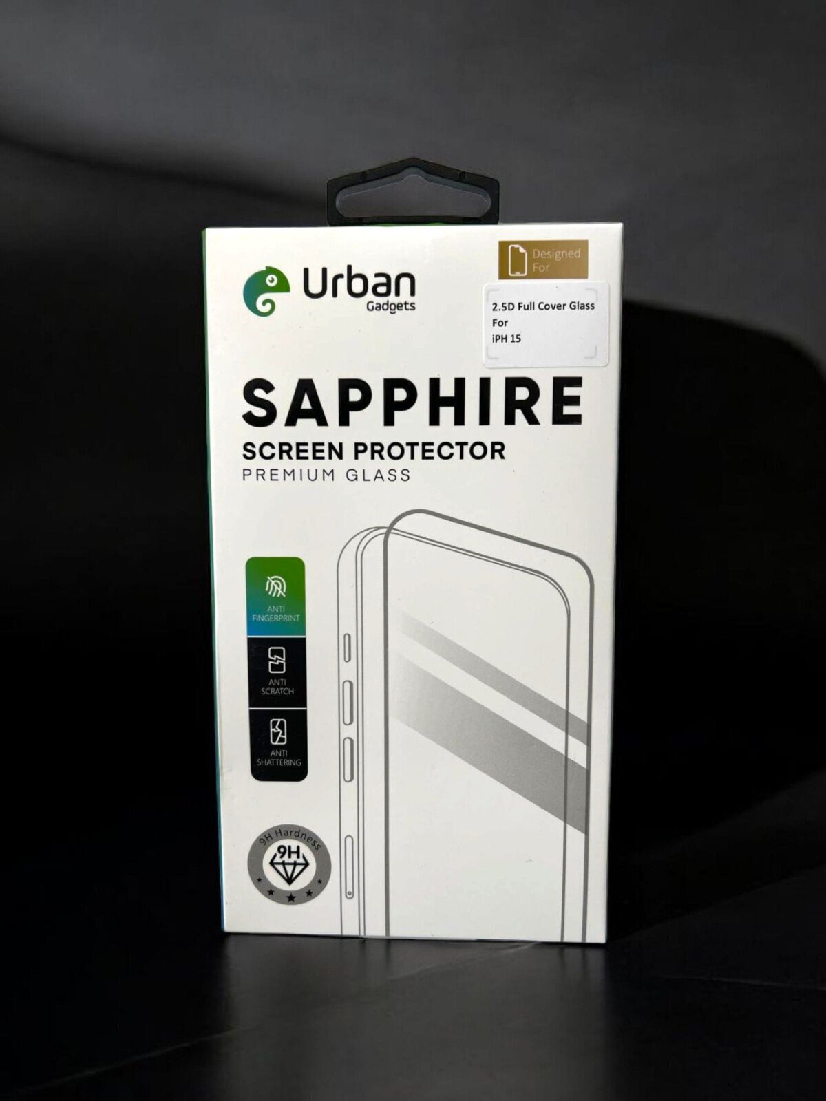 Folie Sticla Urban Gadgets Sapphire pentru iPhone 15/16 Negru thumb