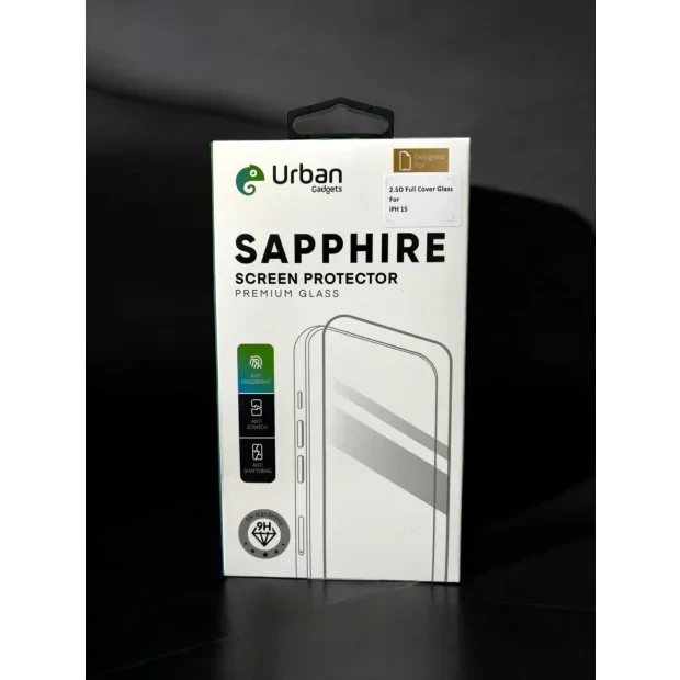 Folie Sticla Urban Gadgets Sapphire pentru iPhone 15/16 Negru