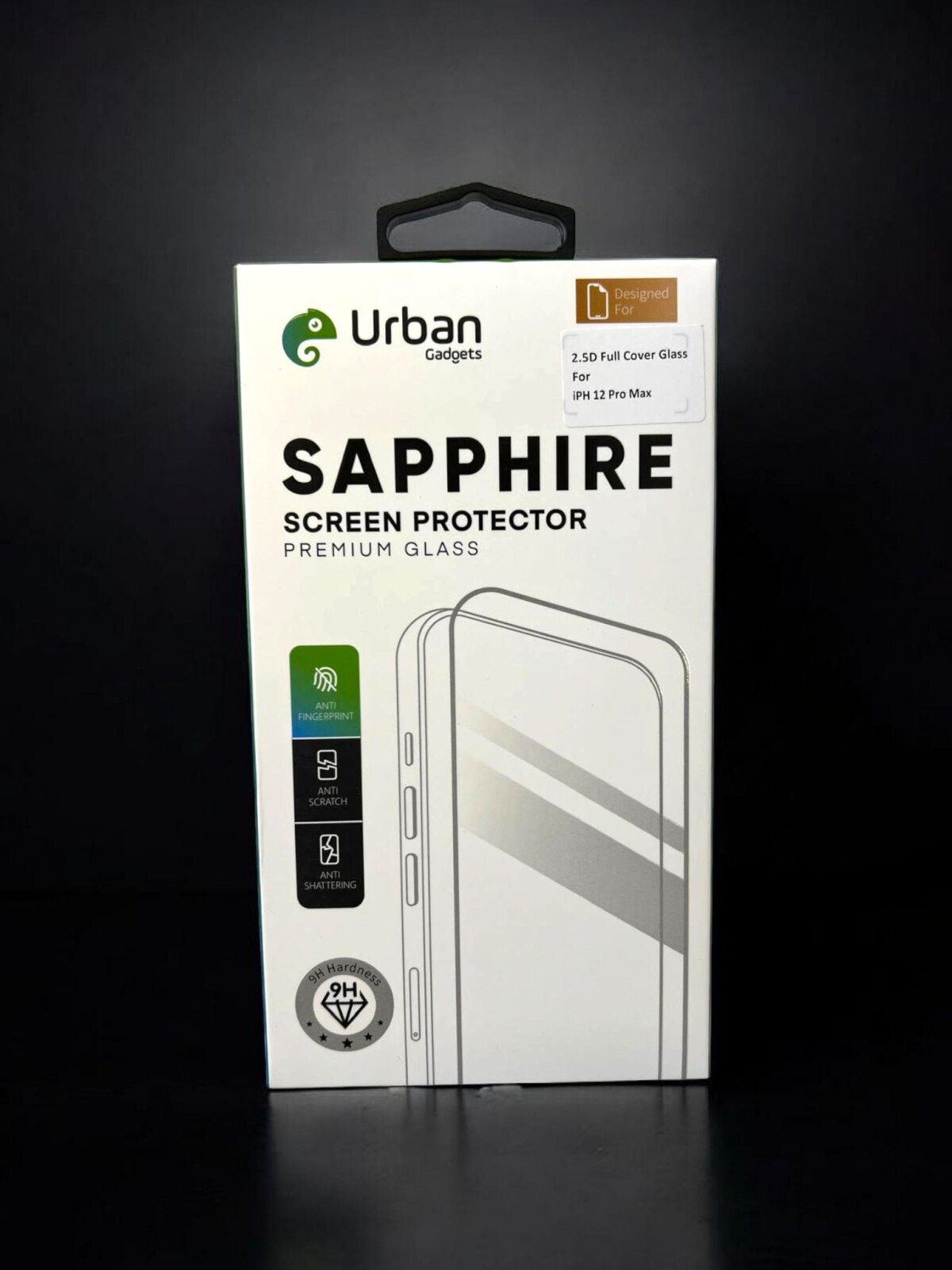 Folie Sticla Urban Gadgets Sapphire pentru iPhone 12 Pro Max Negru thumb
