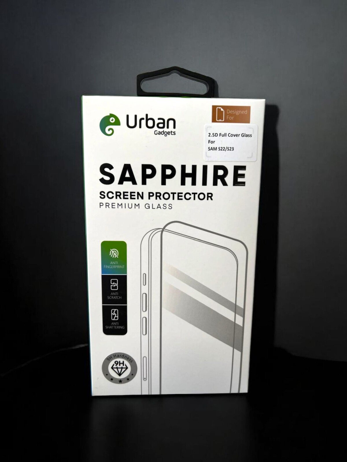 Folie Sticla Urban Gadgets Sapphire Ultra Thin pentru Samsung Galaxy S22/S23 Negru thumb