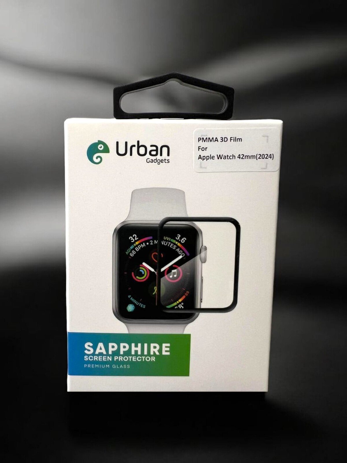Folie Protectie Ceas Urban Gadgets Sapphire 3D Full  pentru Apple Watch 42mm(2024) Negru thumb