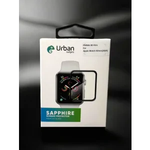 Folie Protectie Ceas Urban Gadgets Sapphire 3D Full  pentru Apple Watch 42mm(2024) Negru