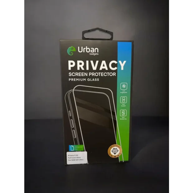 Folie Sticla Privacy Urban Gadgets Full pentru Samsung S25 Ultra Negru