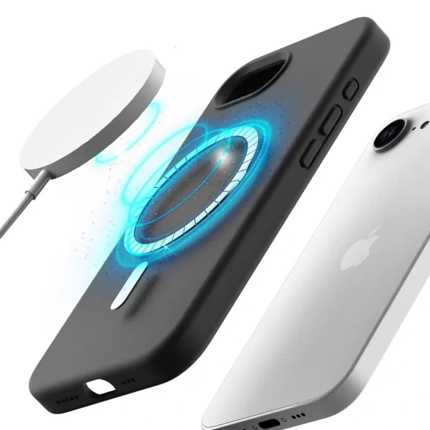 Husa Spate Araree Aero Typo Skin MagSafe pentru iPhone 16e AR20-02299A Negru