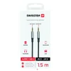 Cablu Audio Textil Swissten Jack 3.5mm/Jack 3.5mm Textil 1.5m Negru