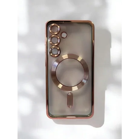 Husa Spate Beauty Lens Frame MagSafe pentru Sam Gal S25 Bulk Roz/Mov