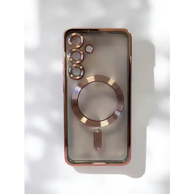 Husa Spate Beauty Lens Frame MagSafe pentru Sam Gal S25 Bulk Roz/Mov