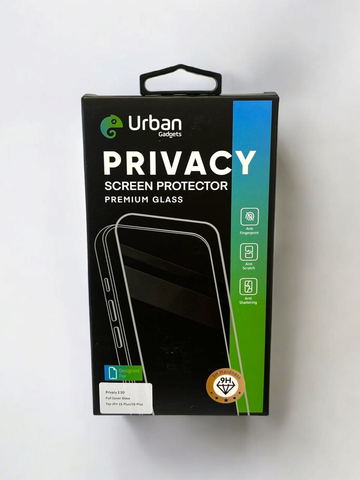 Folie Sticla Privacy Urban Gadgets Full pentru iPhone 15 Plus/16 Plus Negru thumb