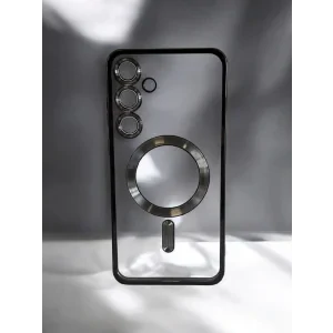 Husa Spate Beauty Lens Frame MagSafe pentru Sam Gal S25 Plus Bulk Negru