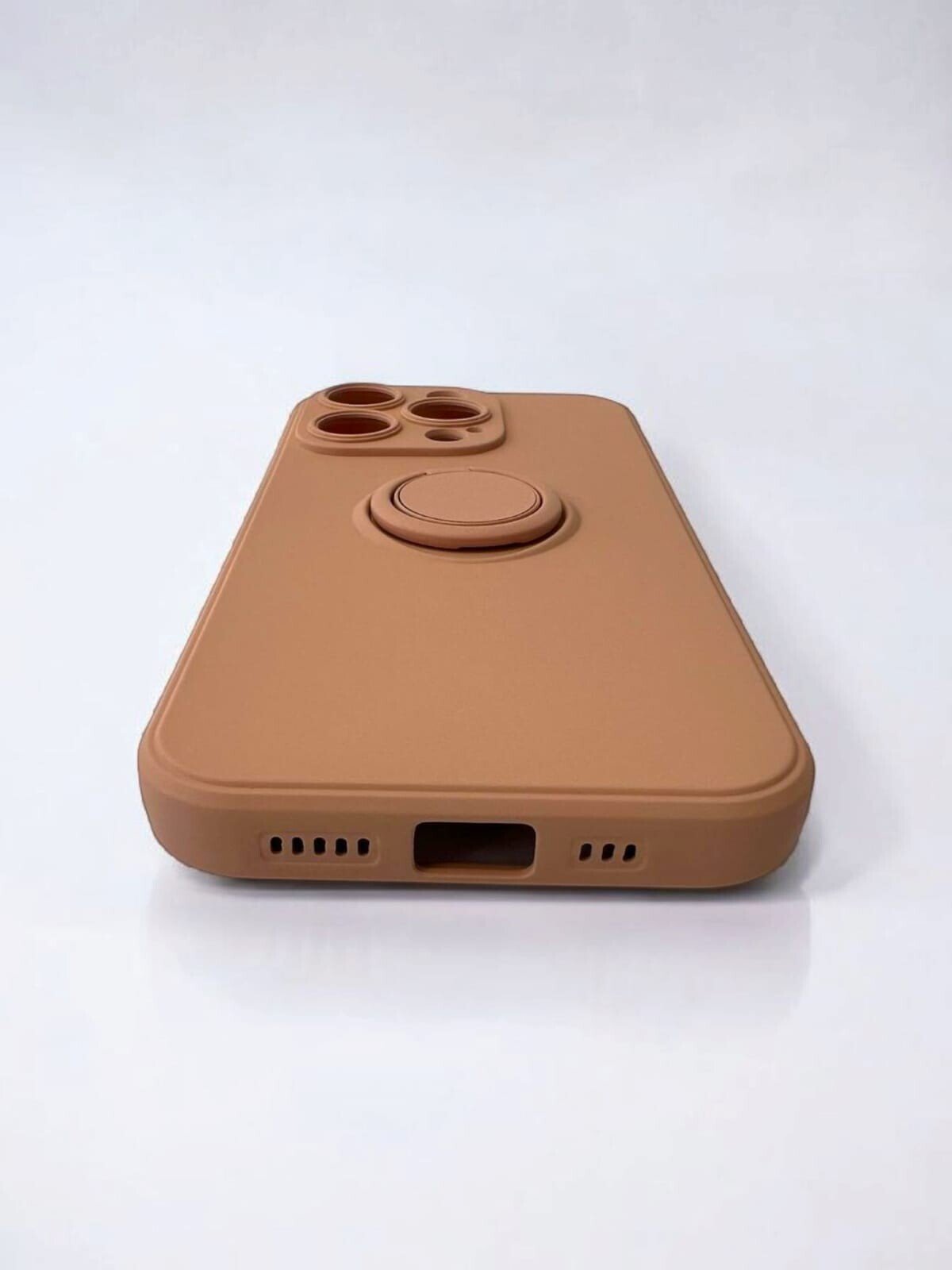 Husa Spate Silicon Finger Grip pentru iPhone 14 Pro Bulk Roz thumb