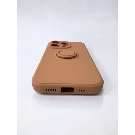 Husa Spate Silicon Finger Grip pentru iPhone 14 Pro Bulk Roz