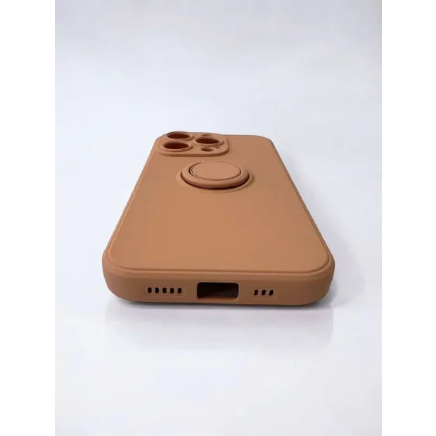 Husa Spate Silicon Finger Grip pentru iPhone 14 Pro Bulk Roz