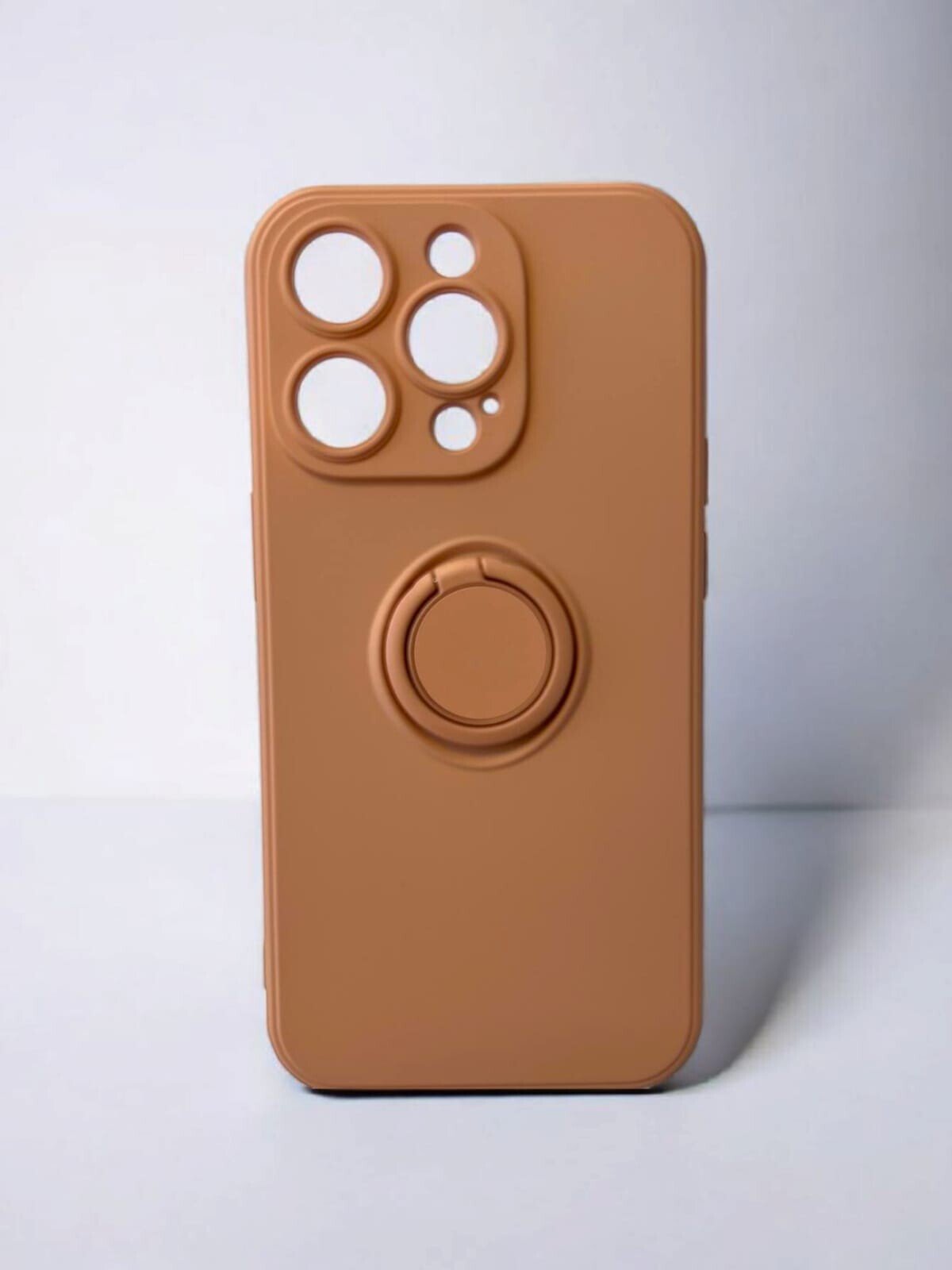 Husa Spate Silicon Finger Grip pentru iPhone 14 Pro Bulk Roz thumb
