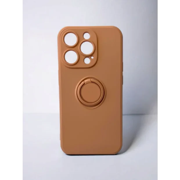 Husa Spate Silicon Finger Grip pentru iPhone 14 Pro Bulk Roz