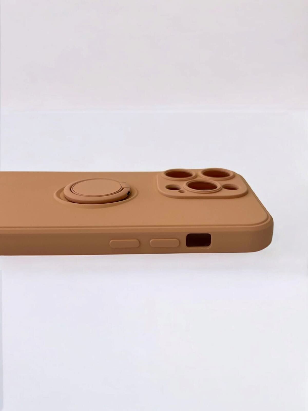 Husa Spate Silicon Finger Grip pentru iPhone 14 Pro Bulk Roz thumb
