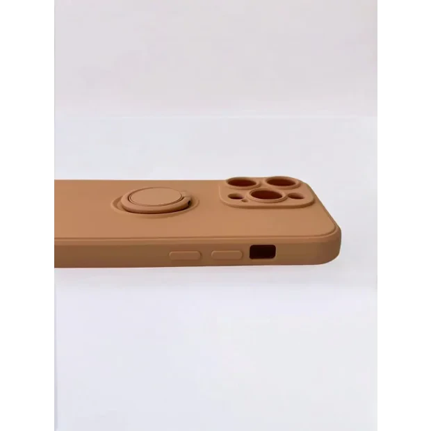 Husa Spate Silicon Finger Grip pentru iPhone 14 Pro Bulk Roz