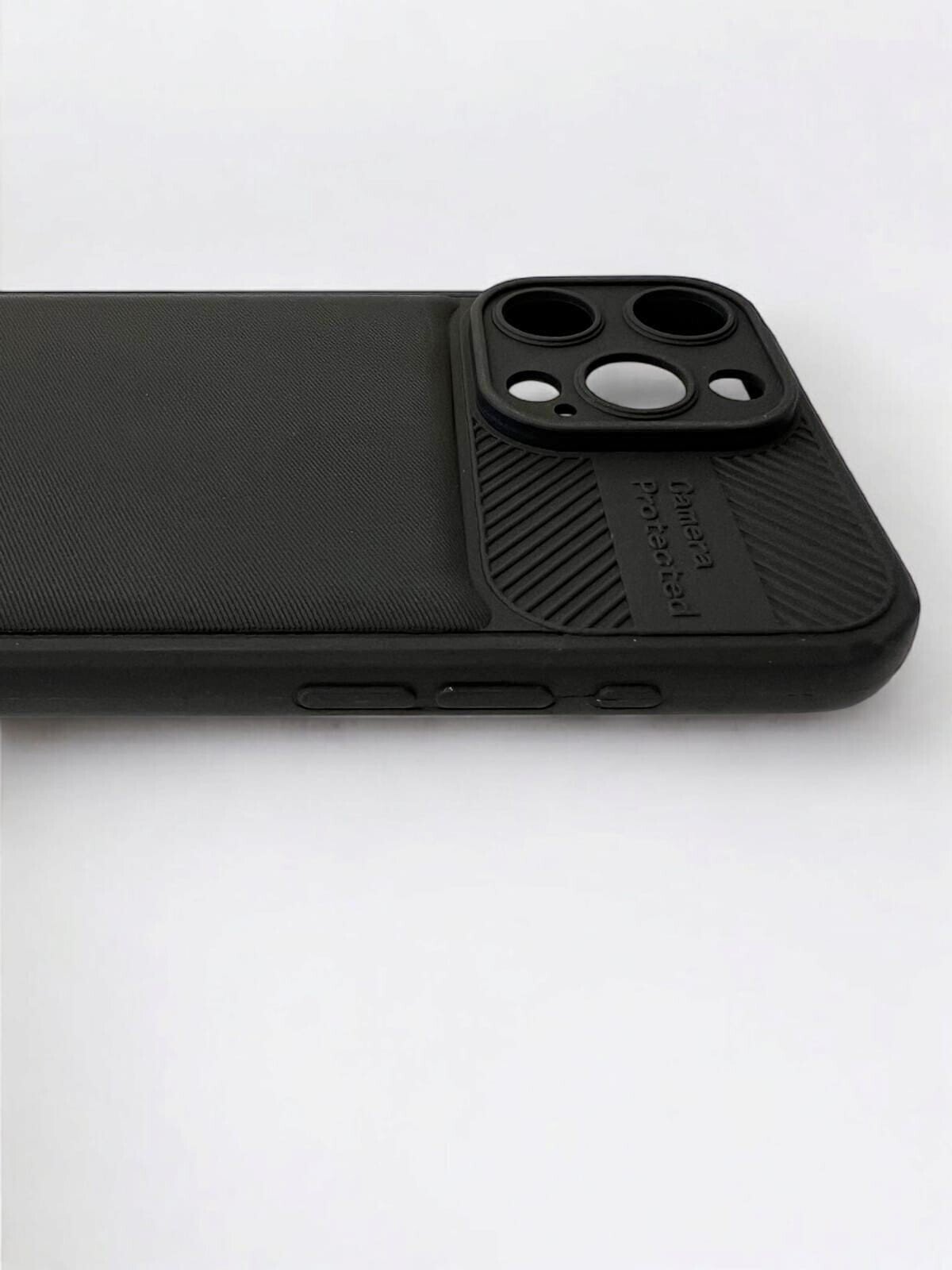 Husa Spate Silicon Carbon pentru iPhone 15 Pro Max Bulk Negru thumb