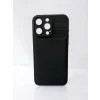 Husa Spate Silicon Carbon pentru iPhone 15 Pro Max Bulk Negru