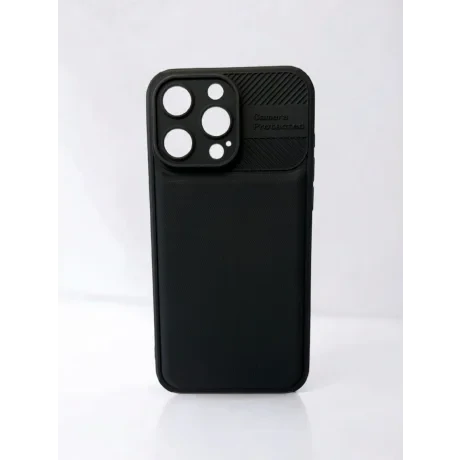 Husa Spate Silicon Carbon pentru iPhone 15 Pro Max Bulk Negru