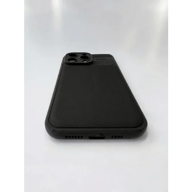 Husa Spate Silicon Carbon pentru iPhone 15 Pro Max Bulk Negru