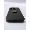 Husa Spate Silicon Finger Grip pentru iPhone 15 Pro Bulk Negru